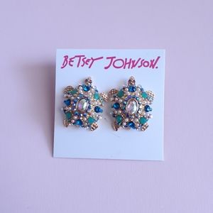 Betsey Johnson Gold Tone Sea Turtle Earrings NWT
